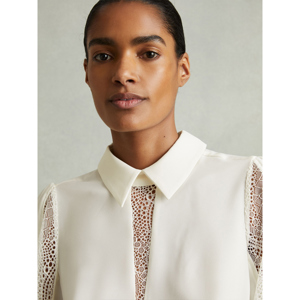 REISS RENATA Lace Insert Blouse